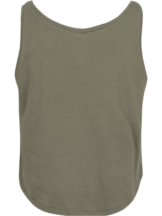 Mister Tee Women's Blouse Cotton Sleeveless ''olive''