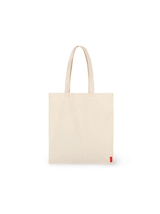 Balloon Βαμβακερή Τσάντα για Ψώνια σε Μπεζ χρώμα