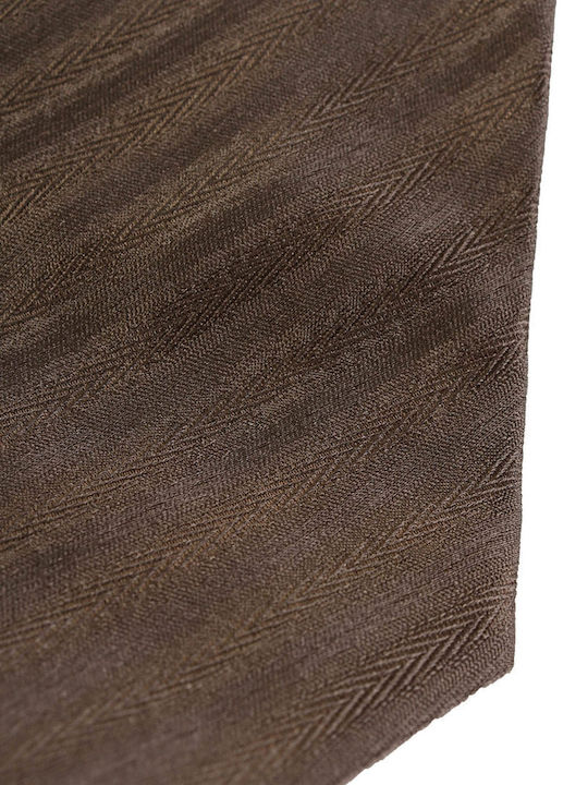 Boss Men's Tie Silk Printed in Brown Color