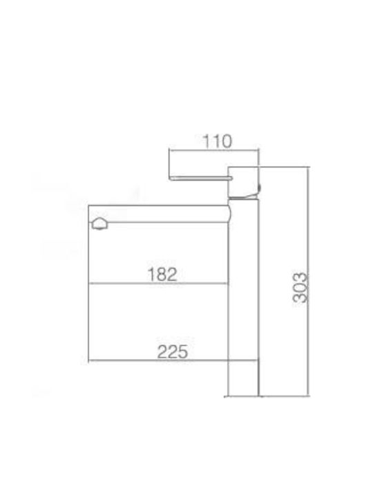 Imex Milos Mixing Sink Faucet White