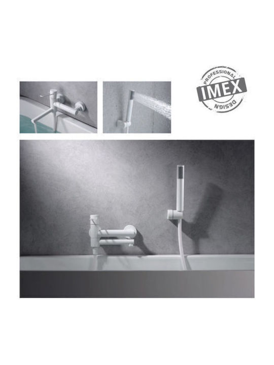 Imex Milos Mischung Bade- / Duscharmatur Badewanne Komplettes Set Weiß