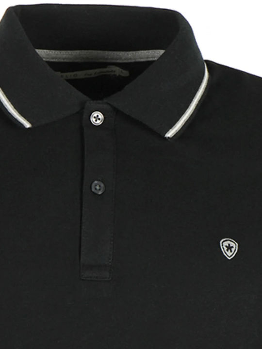 Celio Men's Long Sleeve Blouse Polo Black