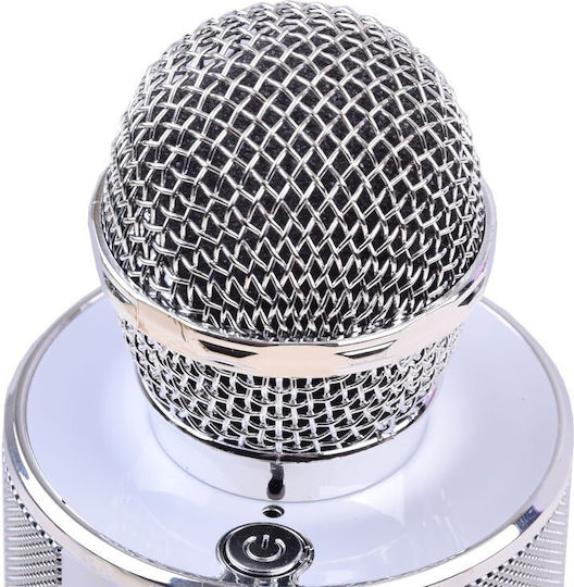BB-Shop Μικρόφωνο Karaoke Ασύρματο IN0136 σε Ασημί Χρώμα