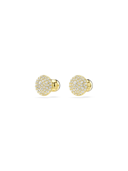Swarovski Σκουλαρίκια Καρφωτά από Ασήμι Επιχρυσωμένα με Πέτρες