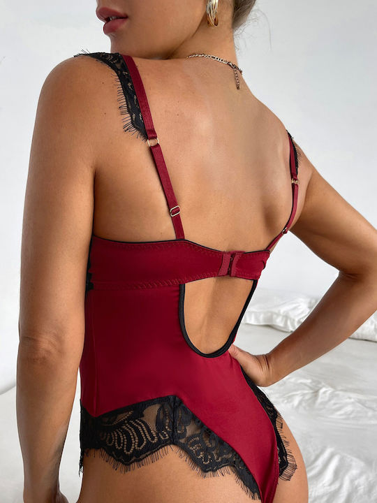 La Lolita Amsterdam Demi Sexy Bodysuit Burgundy