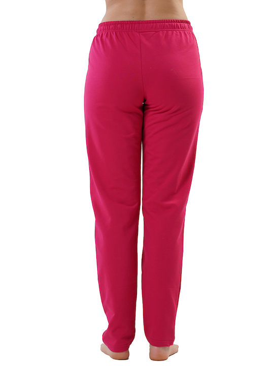 Vienetta Secret Pantaloni de trening pentru femei cu cauciuc Cherry