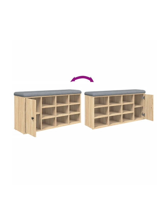 Entry Furniture with Shoe Rack & Bench Coffee 102x32x50cm