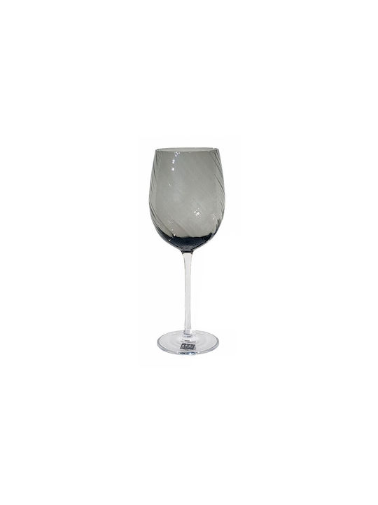 HFA Set of Glasses for White Wine made of Glass in Gray Color Stemmed 470ml 6pcs