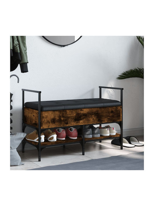 Eingangsmöbel mit Schuhschrank & Bank Coffee 85.5x42x57.5cm