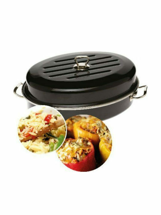 Juro-Pro Oval Brater Dutch Oven Oval of Aluminum 38x28cm