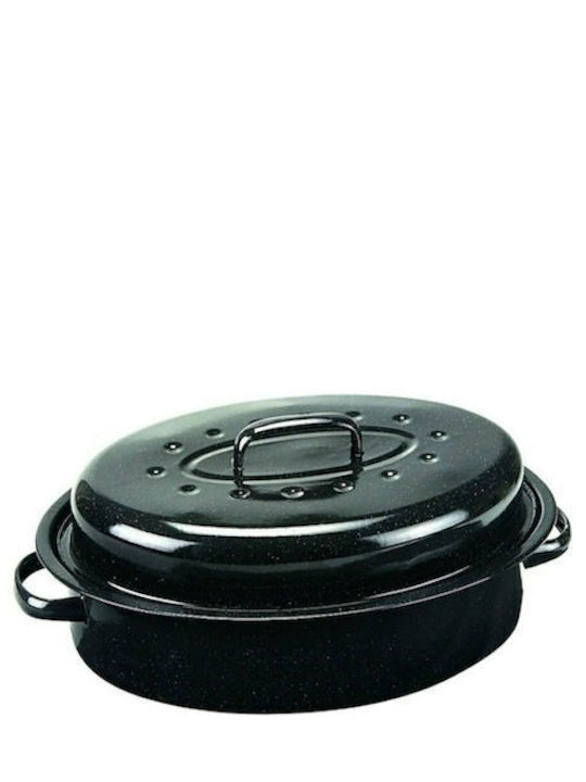 Homestyle Dutch Oven Oval Made of Aluminum with Grill 45x35cm 1pcs