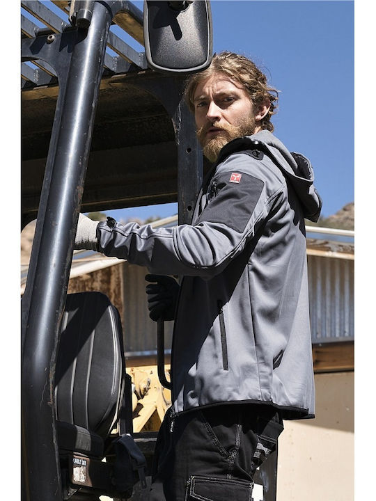 Payper Extreme Μπουφάν Εργασίας Softshell με Επένδυση Fleece και με Κουκούλα Μαύρο