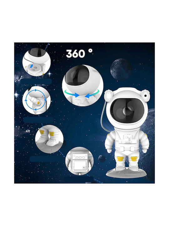Kids Projector Lamp Astronaut White 21εκ.