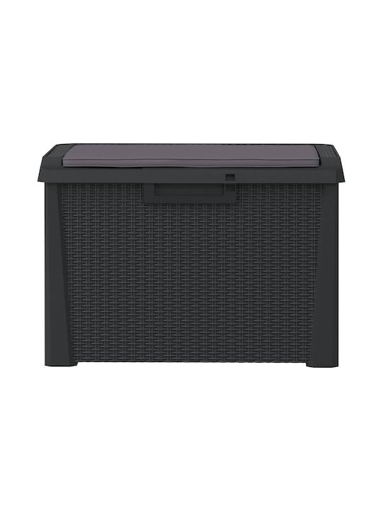 vidaXL Outdoor Storage Box 125lt Gray L73xW50xH49.5cm