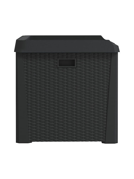 vidaXL Outdoor Storage Box 125lt Gray L73xW50xH49.5cm