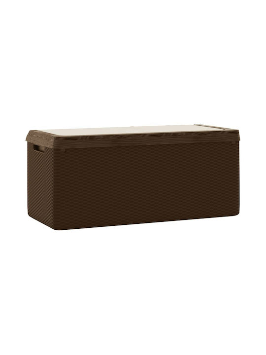 vidaXL Outdoor Storage Box 350lt Brown L124xW54.5xH59cm