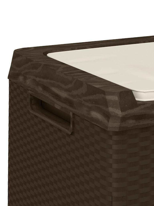 vidaXL Outdoor Storage Box 350lt Brown L124xW54.5xH59cm
