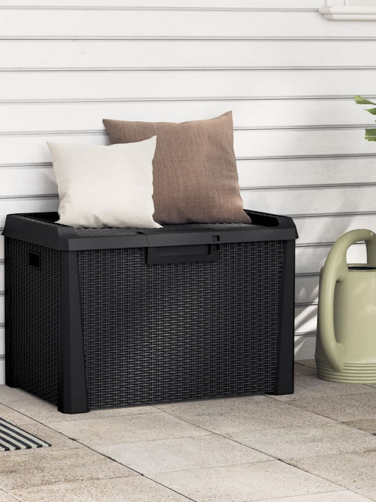 vidaXL Outdoor Storage Box 125lt Gray L73xW50xH49.5cm