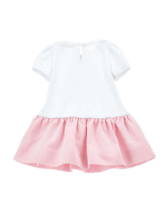 Kinderkleid Kurzärmelig Gestreift Rosa