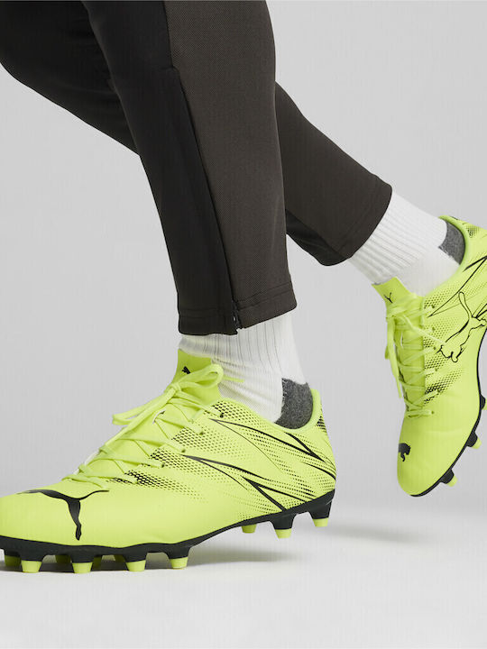 PUMA Attacanto Ποδοσφαιρικά Παπούτσια με Τάπες FG/AG Κίτρινα