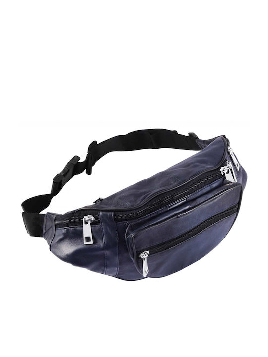 Steinmeister Leather Waist Bag Blue