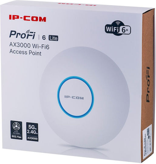 IP-COM Pro-6-lite Punct De Acces Wi-Fi 6 Banda Duală (2.4 și 5GHz) Kit Unic Alb