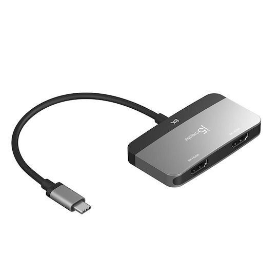 J5 Create JCA465 USB-C Докинг станция с HDMI 4K и свързване 2 монитора Сив
