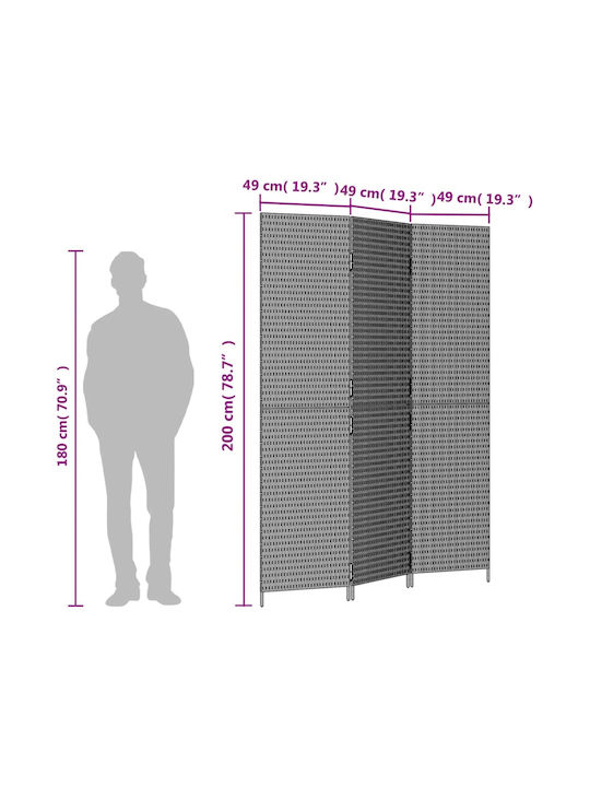 vidaXL Διακοσμητικό Παραβάν από Καμβά 147x200cm