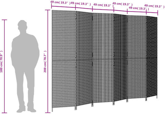 vidaXL Dekorativer Raumteiler aus Leinwand 294x200cm