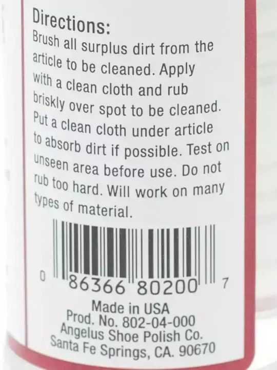 Angelus Spot Remover Καθαριστικό για Δερμάτινα Παπούτσια 118ml