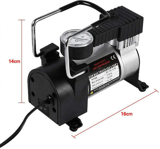 Car Tire Pump 150 PSI with Cigarette Lighter Cable 12V