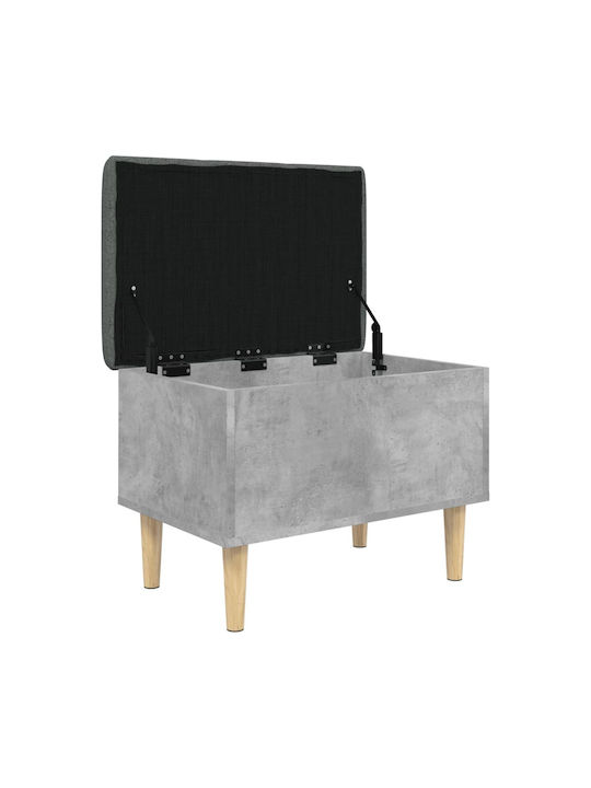 vidaXL Bankhocker mit Stauraum Hölzernes Grau 62x42x46cm