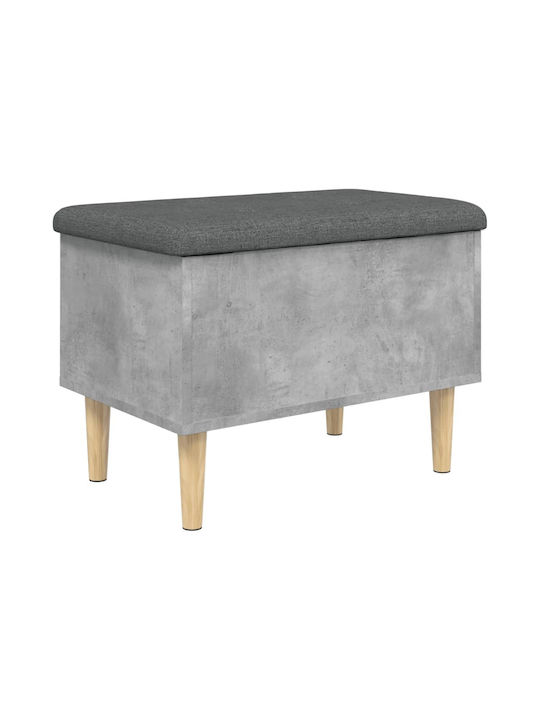vidaXL Bankhocker mit Stauraum Hölzernes Grau 62x42x46cm