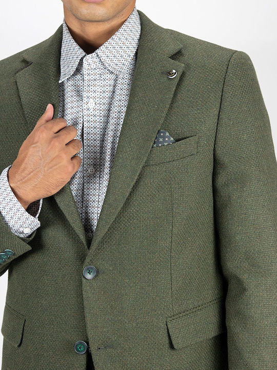 Massimo Veneziani Men's Winter Suit Jacket Regular Fit Green