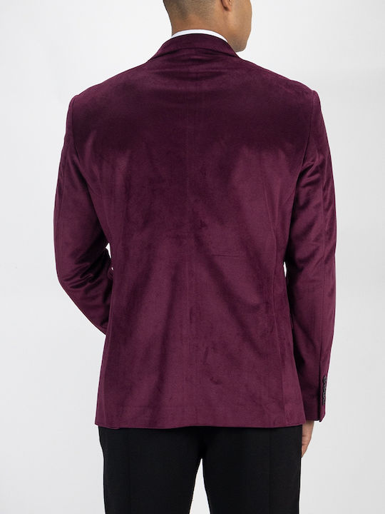 Men's Winter Suit Jacket Regular Fit Bordeaux