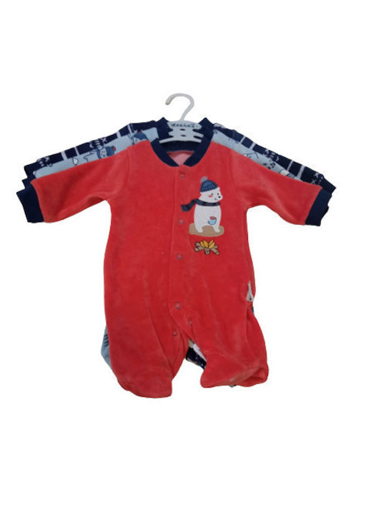 Nexis's Baby Bodysuit Set Long-Sleeved Velvet Multicolour