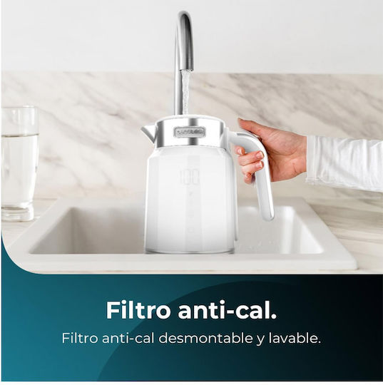 Cecotec Thermosense 600 Touch Βραστήρας 1.7lt 2200W Λευκός