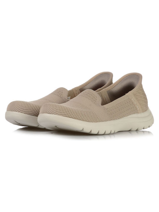 Flex Γυναικεία Slip-On Μπεζ
