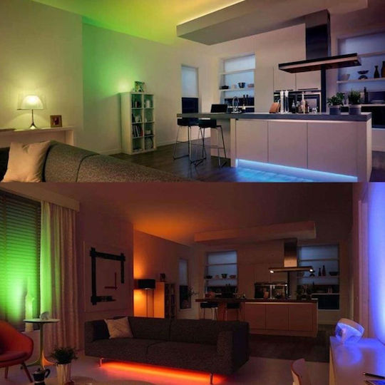 Rixme Αδιάβροχη Smart Ταινία LED Wi-Fi RGB Φως 5m Τύπου SMD5050 με Τηλεχειριστήριο