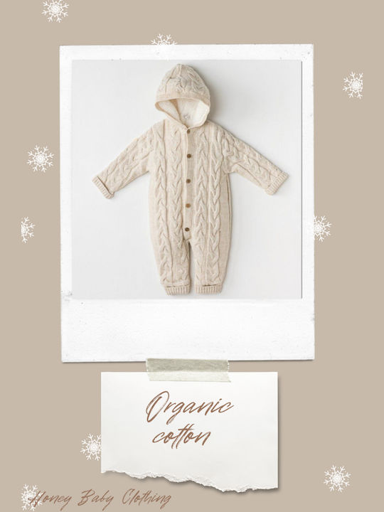 Andywawa Baby Bodysuit Set for Outing Long-Sleeved Beige