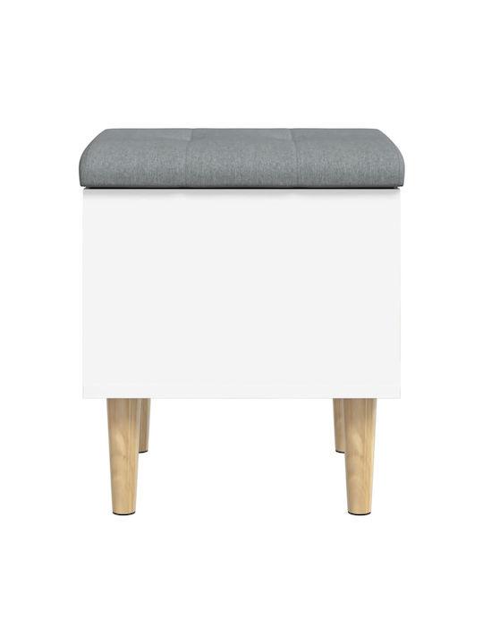 Hocker Für das Wohnzimmer Mit Stauraum Hölzernes White 42x42x46cm