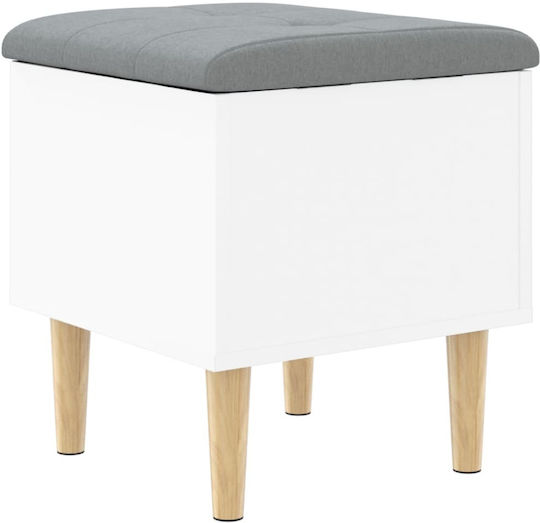 Hocker Für das Wohnzimmer Mit Stauraum Hölzernes White 42x42x46cm