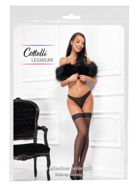 Cottelli Collection Hold-up Sexy Κάλτσες Μαύρες