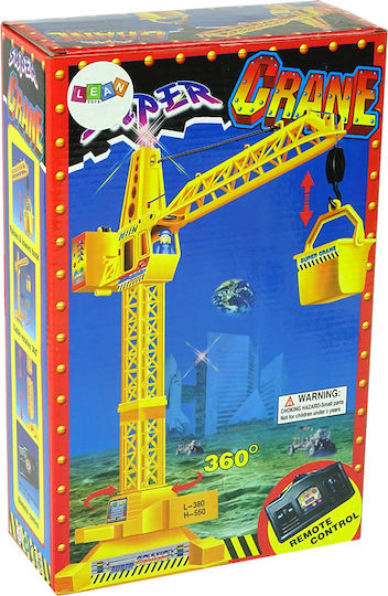 Lean Toys Remote Controlled Crane Remote Controlled Construction Vehicle Yellow