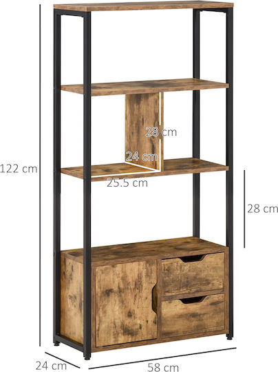 Bibliotecă Maro 58x24x122 cm