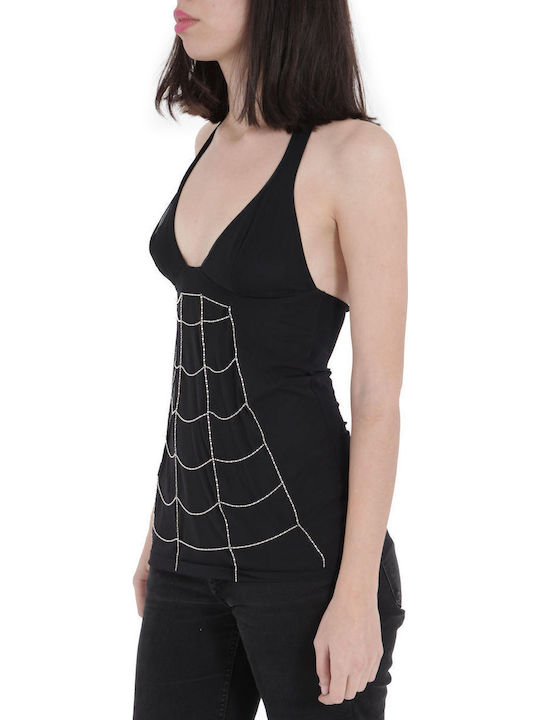 Women's Summer Blouse Sleeveless Black