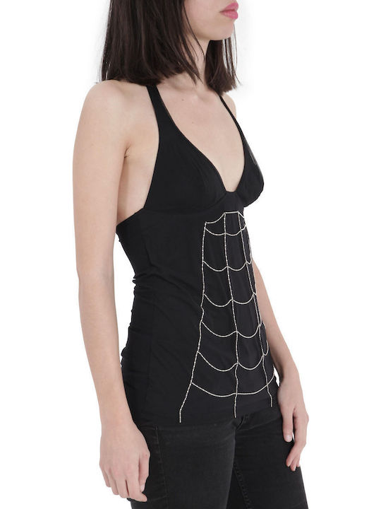 Women's Summer Blouse Sleeveless Black