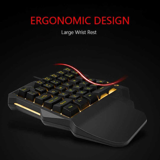 RedThunder‎ G30-C Οπτικό Gaming KeyPad με Μεμβράνης διακόπτες και RGB φωτισμό & Ποντίκι (Αγγλικό US)