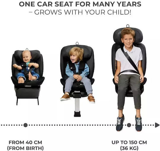 Kinderkraft i-360 Baby Car Seat i-Size with Isofix Grey 0-36 kg