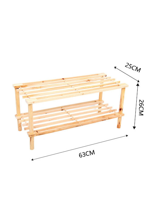 Lemnoasă Suport pentru pantofi L63xW26xH25cm
